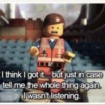 Lego Not Listening