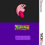 3DS Blank Template | MELON KIRBY; WALUIGI | image tagged in 3ds blank template | made w/ Imgflip meme maker