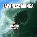 Anonymous Watching Big Brother | JAPANESE MANGA; AMERICAN COMICS | image tagged in anonymous watching big brother | made w/ Imgflip meme maker