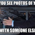 Agent Coulson stab | WHEN YOU SEE PHOTOS OF YOUR EX; WITH SOMEONE ELSE | image tagged in agent coulson stab | made w/ Imgflip meme maker