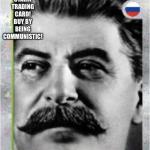 Joseph Stalin Soccer Trading Card meme