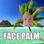 Palm Tree  | FACE PALM | image tagged in palm tree | made w/ Imgflip meme maker