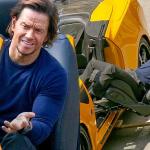Marky Mark falling out of car