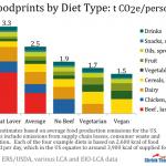 Carbon footprints by diet