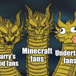 Derpy Dragon | Minecraft fans; Undertale fans; Garry's mod fans | image tagged in derpy dragon | made w/ Imgflip meme maker