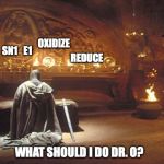 Choose Wisely | OXIDIZE; SN1   E1; SN2    E2; REDUCE; WHAT SHOULD I DO DR. O? | image tagged in choose wisely | made w/ Imgflip meme maker