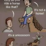 Why do you ride a horse like that? meme