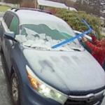 Wife scratches windshield meme