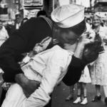 soldier kissing girl WWII
