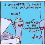 Malfunction in the complicated zone