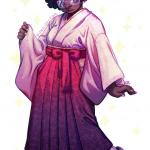 Anime Girl in a Kimono