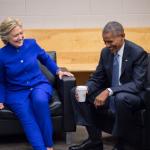 Obama and Hillary laughing meme