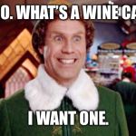 Buddy the Elf | OOOO. WHAT’S A WINE CAVE? I WANT ONE. | image tagged in buddy the elf,wine,democrats | made w/ Imgflip meme maker
