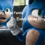 History Meme #2 | The Hapsburg Royal Family; Every other Royal Family | image tagged in sonic points at sonic | made w/ Imgflip meme maker