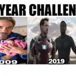 Iron Man Black Panther 10 Year Challenge | image tagged in iron man black panther 10 year challenge | made w/ Imgflip meme maker