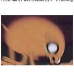 ANGRY JAKE | When you realise that the Harry Potter series was created by J. K. Rowling | image tagged in angry jake | made w/ Imgflip meme maker
