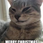 The cat who got the cream | MERRY CHRISTMAS YA FILTHY ANIMALS! | image tagged in the cat who got the cream | made w/ Imgflip meme maker