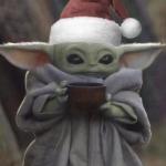 Christmas baby Yoda meme