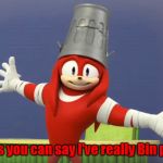 Knuckles' Rubbish Jokes | I guess you can say I've really Bin places. | image tagged in knuckles' rubbish jokes | made w/ Imgflip meme maker