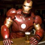 Iron Man drinking