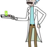 Rick With Portal Gun Transparent