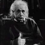 Einstein thumbs up