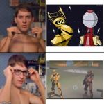 Peter Parker Glasses | image tagged in peter parker glasses,mystery science theater 3000,red vs blue | made w/ Imgflip meme maker