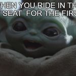 Nippers | WHEN YOU RIDE IN THE FRONT  SEAT  FOR THE FIRST TIME | image tagged in nippers | made w/ Imgflip meme maker