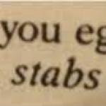 What, you egg?