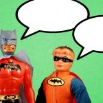 EL BAT HOMBRE NO SLAP ROBIN w/Speech Bubbles