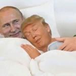 Trump in bed with the Russians for real meme