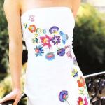Kylie white flower dress