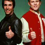 Fonzie and Richie Cunningham