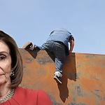Nancy Pelosi at the Southern Border Wall meme