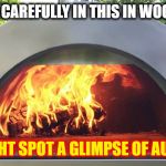 Who's Inside | IF YOU LOOK CAREFULLY IN THIS IN WOODFIRE OVEN; YOU MIGHT SPOT A GLIMPSE OF AUSTRALIA | image tagged in who's inside | made w/ Imgflip meme maker