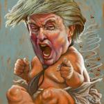 Trump baby infant full diaper meme