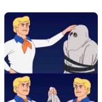 SCOOBY DOO FRED UNMASKS FRED meme