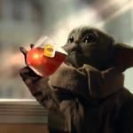 Drink the Tea Baby Yoda meme
