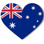 Australia flag heart
