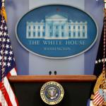 Empty White house Podium