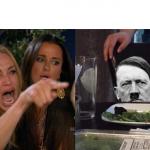 Woman Yelling At Hitler