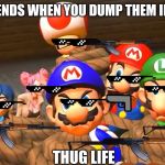 When you really screw up in SMG4 | YOURE FRIENDS WHEN YOU DUMP THEM IN FORTNITE; THUG LIFE | image tagged in when you really screw up in smg4 | made w/ Imgflip meme maker