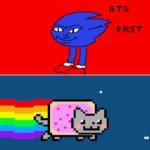 Neon cat gtg fast meme