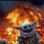 Baby Yoda flame trooper meme