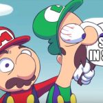 Surprised Luigi | SANS IS IN SMASH | image tagged in surprised luigi | made w/ Imgflip meme maker