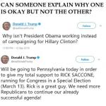 Hypocriticial Trump Tweets