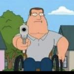 Joe Swanson With a Gun meme