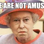 Queen Elizabeth II | WE ARE NOT AMUSED | image tagged in queen elizabeth ii | made w/ Imgflip meme maker