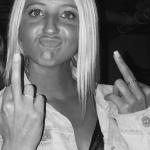 Middle finger girl