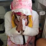 whore with sperm in her nose